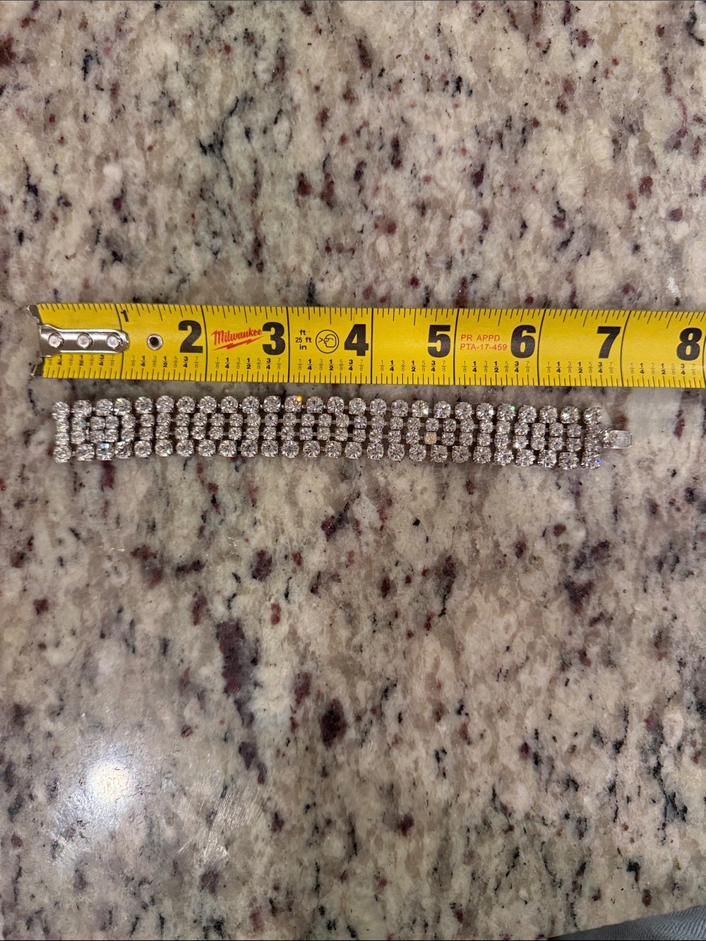 Vintage Rare Signed Weiss Silver-Tone Multi-Row Rhinestone Bracelet - Picture 4 of 7